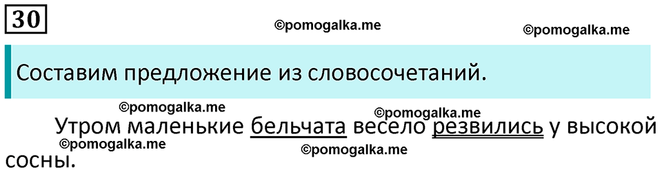 часть 1 упражнение 30 русский язык 4 класс Канакина 2023 год