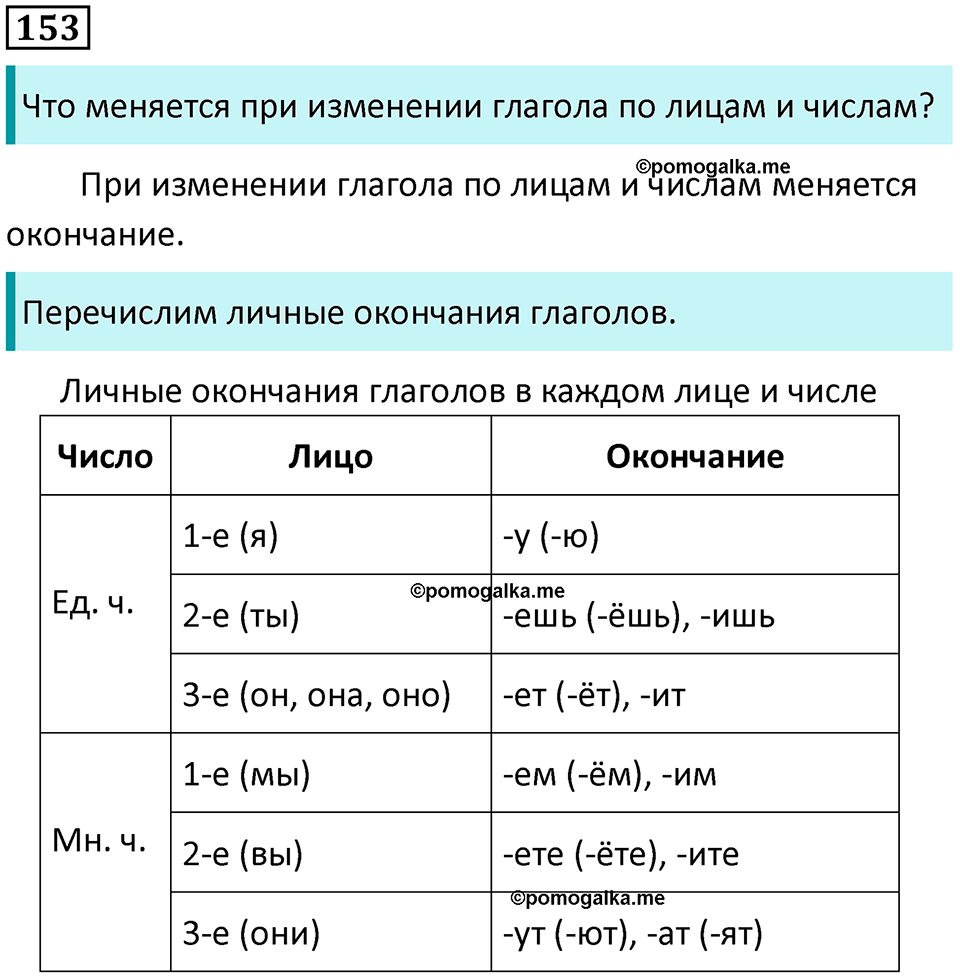 часть 2 упражнение 153 русский язык 4 класс Канакина 2023 год