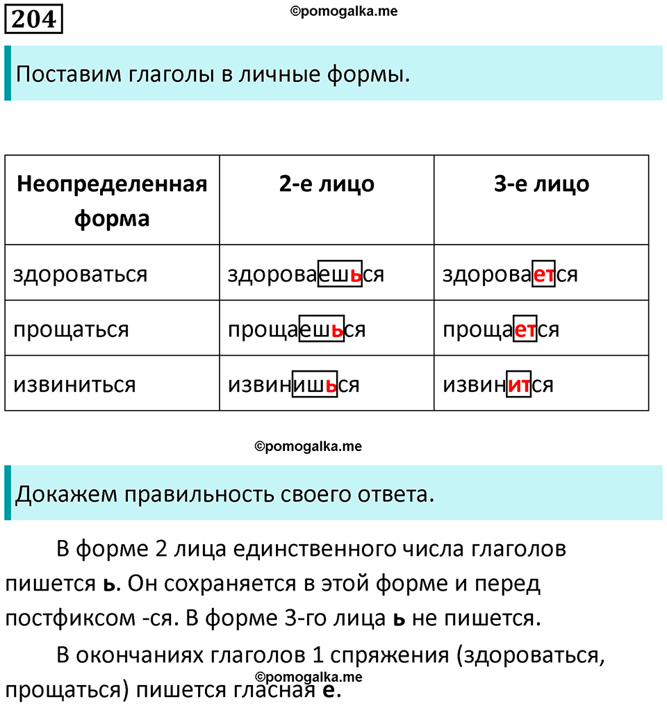 часть 2 упражнение 204 русский язык 4 класс Канакина 2023 год