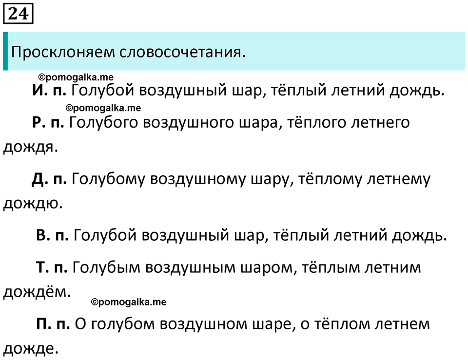 часть 2 упражнение 24 русский язык 4 класс Канакина 2023 год