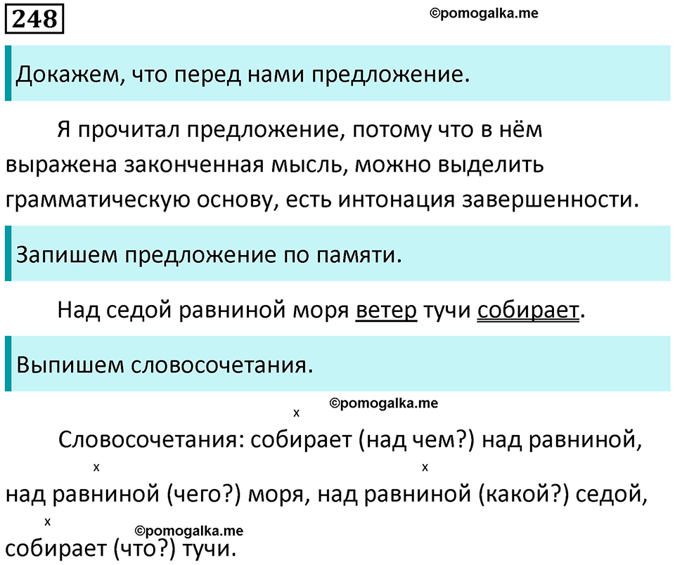 часть 2 упражнение 248 русский язык 4 класс Канакина 2023 год