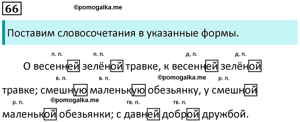 часть 2 упражнение 66 русский язык 4 класс Канакина 2023 год