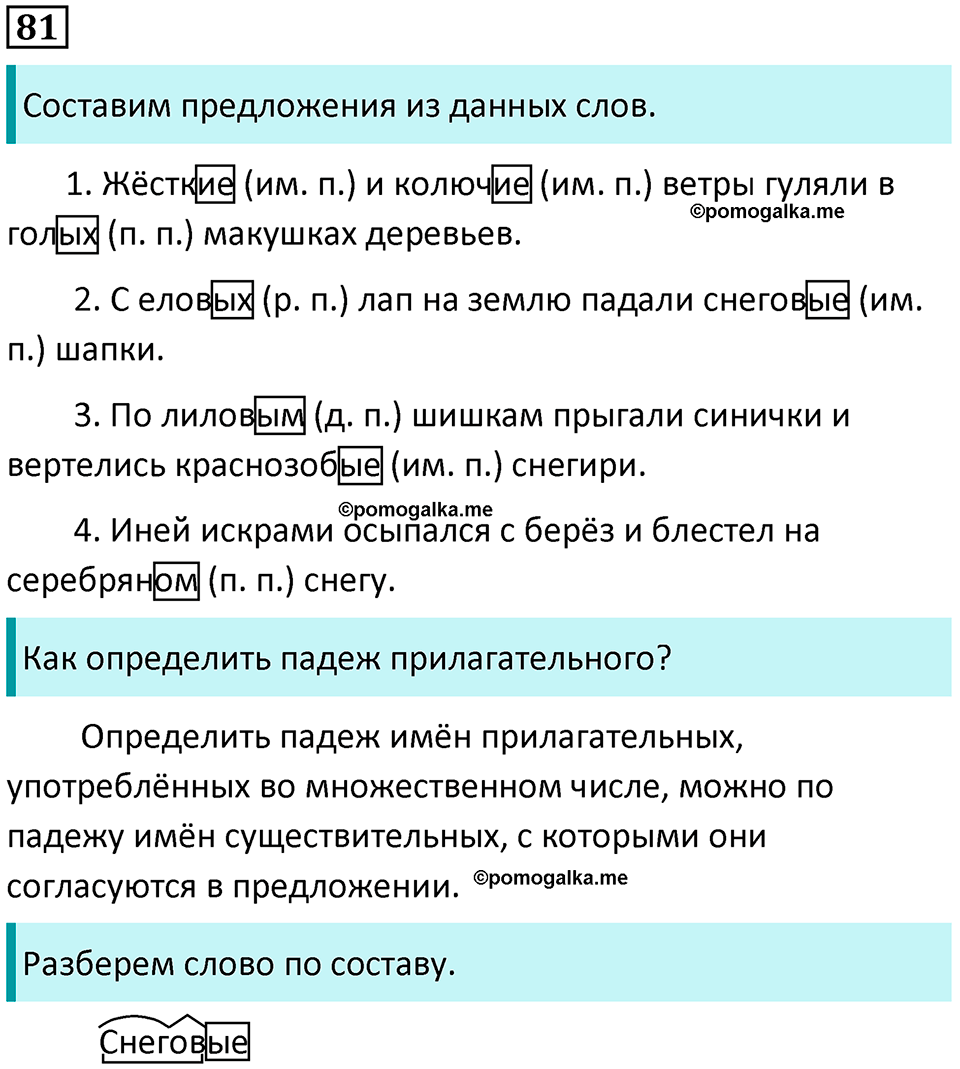 часть 2 упражнение 81 русский язык 4 класс Канакина 2023 год
