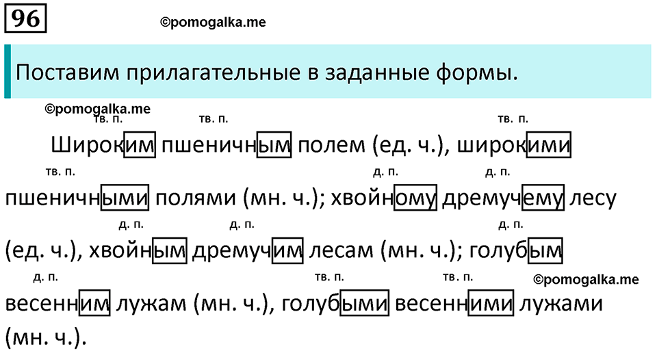 часть 2 упражнение 96 русский язык 4 класс Канакина 2023 год
