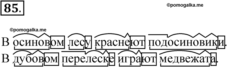 часть 1 упражнение 85 русский язык 4 класс Канакина рабочая тетрадь 2023 год