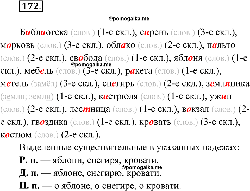 часть 2 упражнение 172 русский язык 4 класс Канакина рабочая тетрадь 2023 год