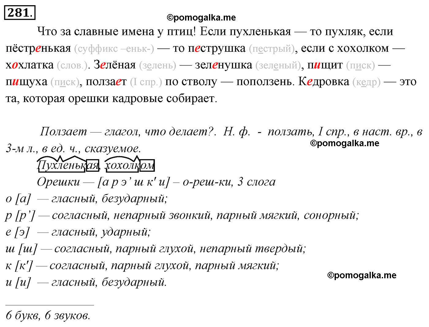 упражнение №281 русский язык 4 класс Канакина, Горецкий