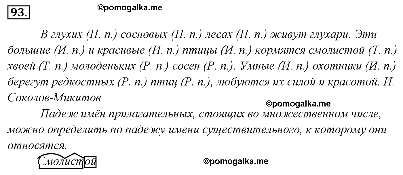 Русский язык стр 93 упр 160