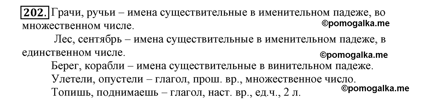 часть 1 страница 115 упражнение 202 русский язык 4 класс Климанова, Бабушкина