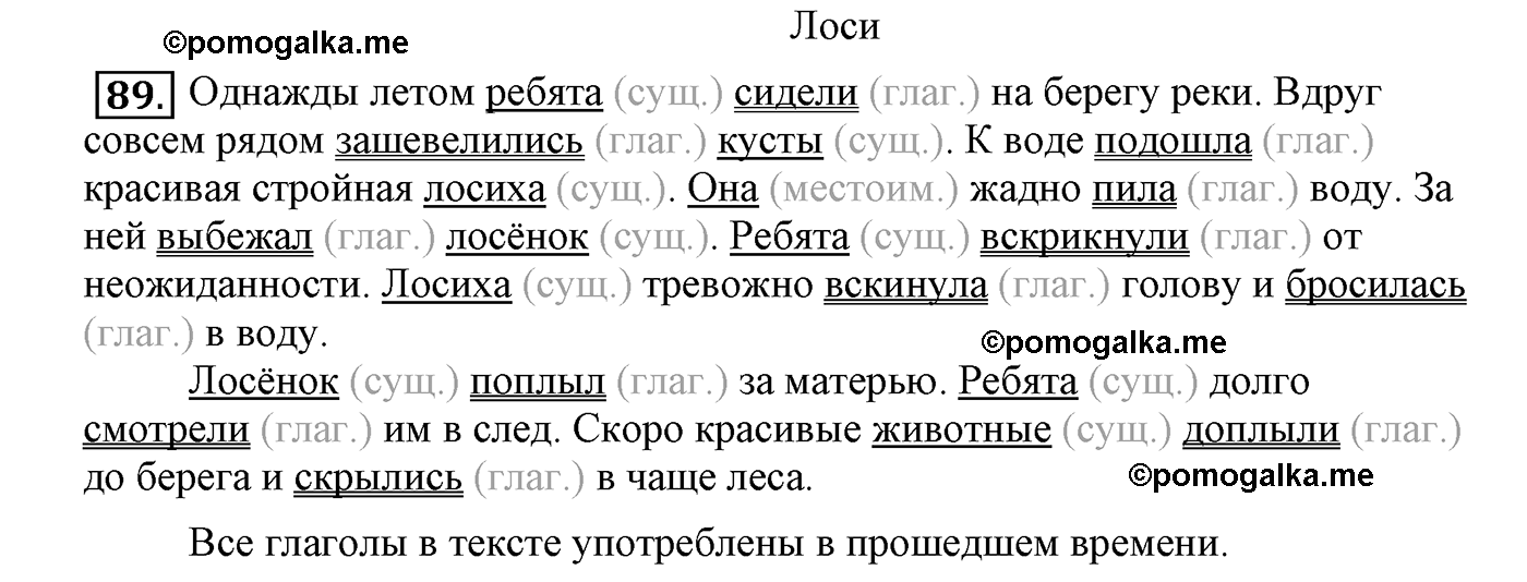 часть 1 страница 60 упражнение 89 русский язык 4 класс Климанова, Бабушкина