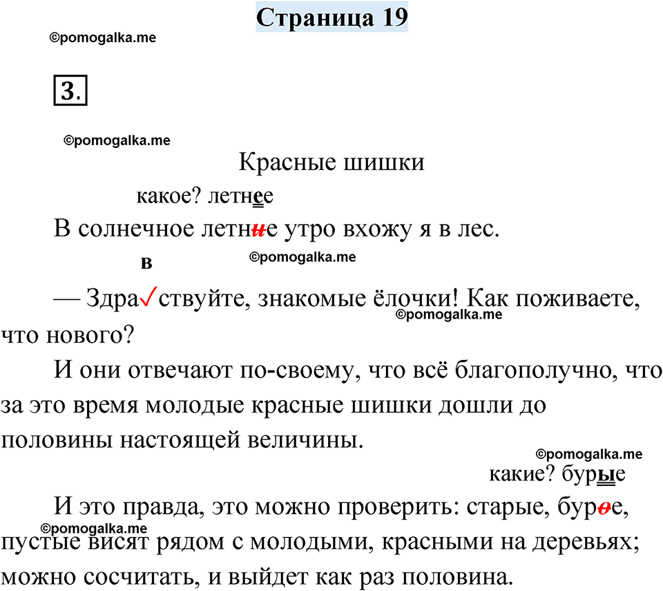 часть 1 страница 19 русский язык 4 класс Кузнецова рабочая тетрадь 2024 год