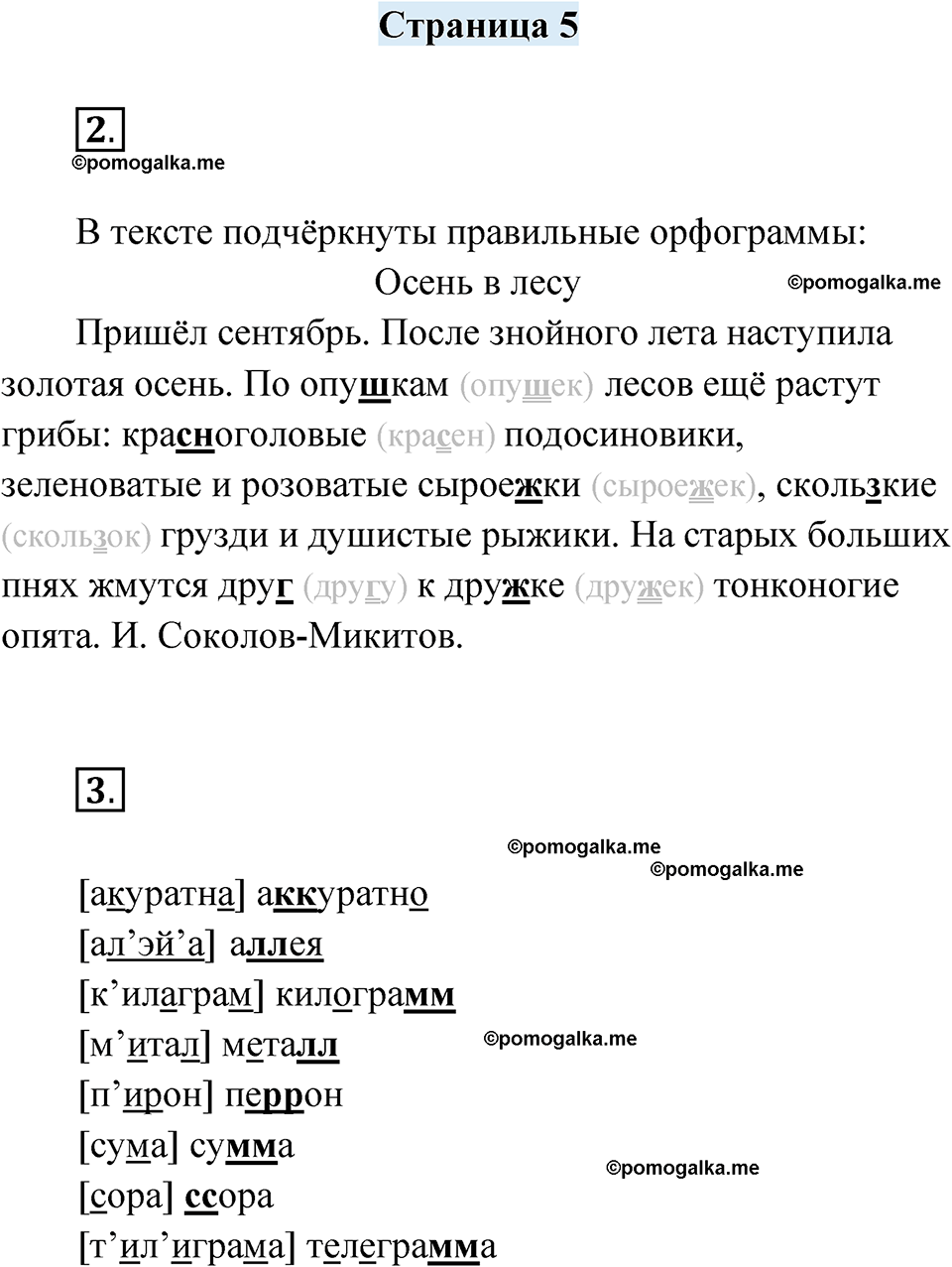 часть 1 страница 5 русский язык 4 класс Кузнецова рабочая тетрадь 2024 год