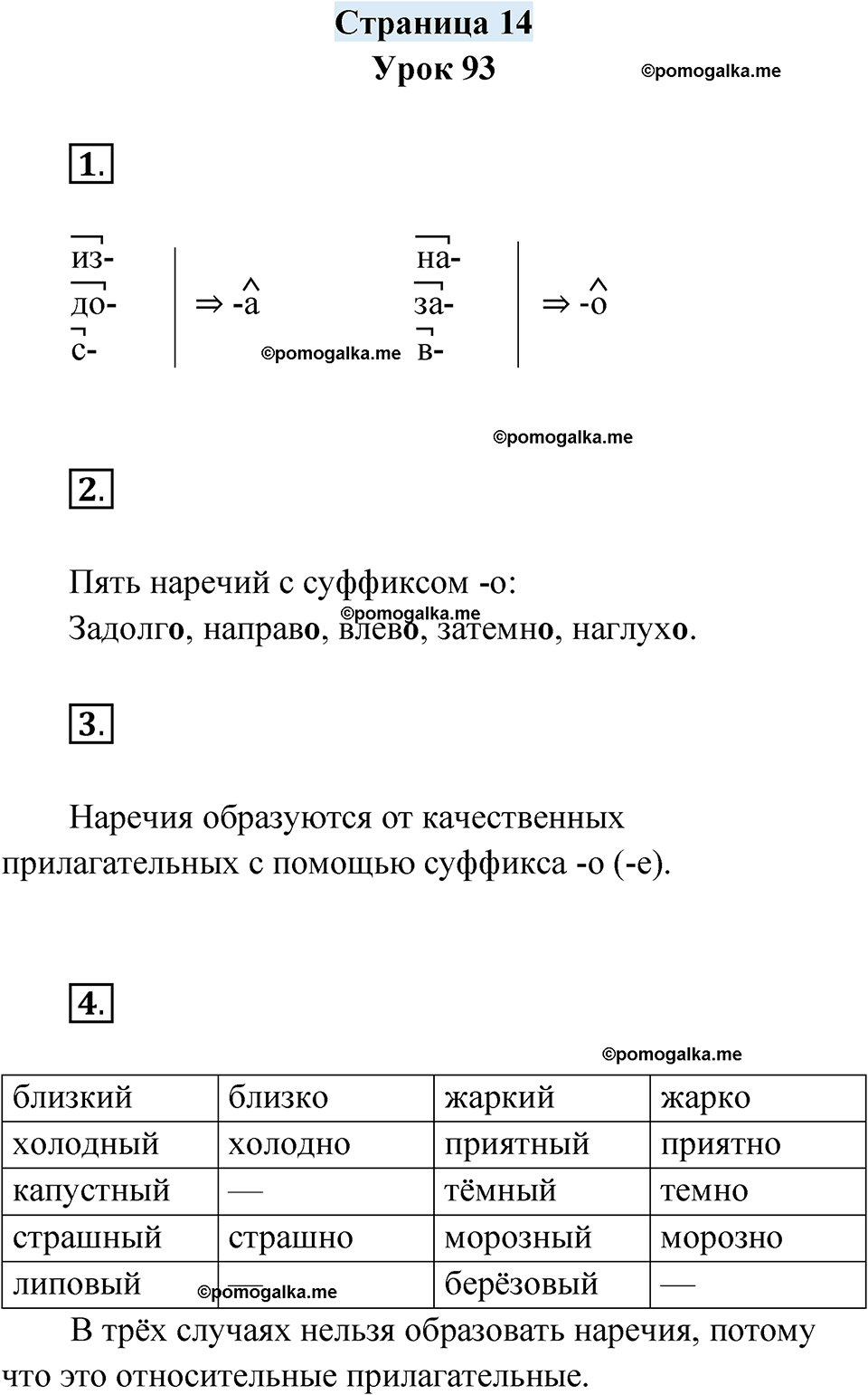 часть 2 страница 14 русский язык 4 класс Кузнецова рабочая тетрадь 2024 год