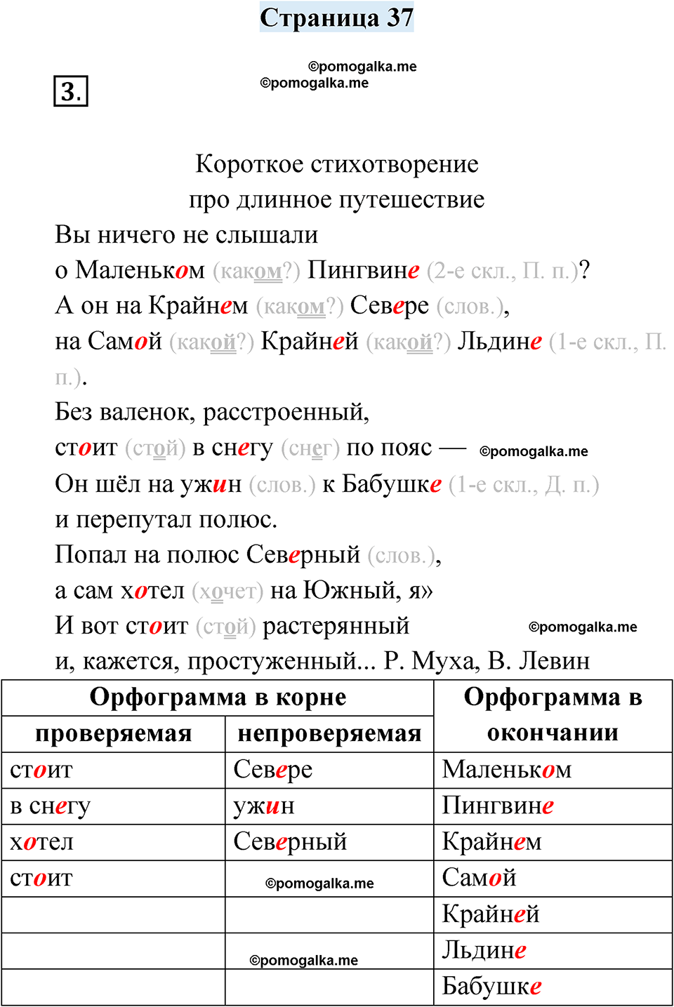 часть 2 страница 37 русский язык 4 класс Кузнецова рабочая тетрадь 2024 год