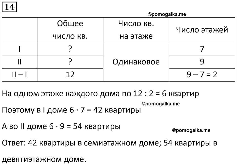 страница 18 часть 2 урок 6 номер 14 математика 4 класс Петерсон учебник-тетрадь учусь учиться 2024