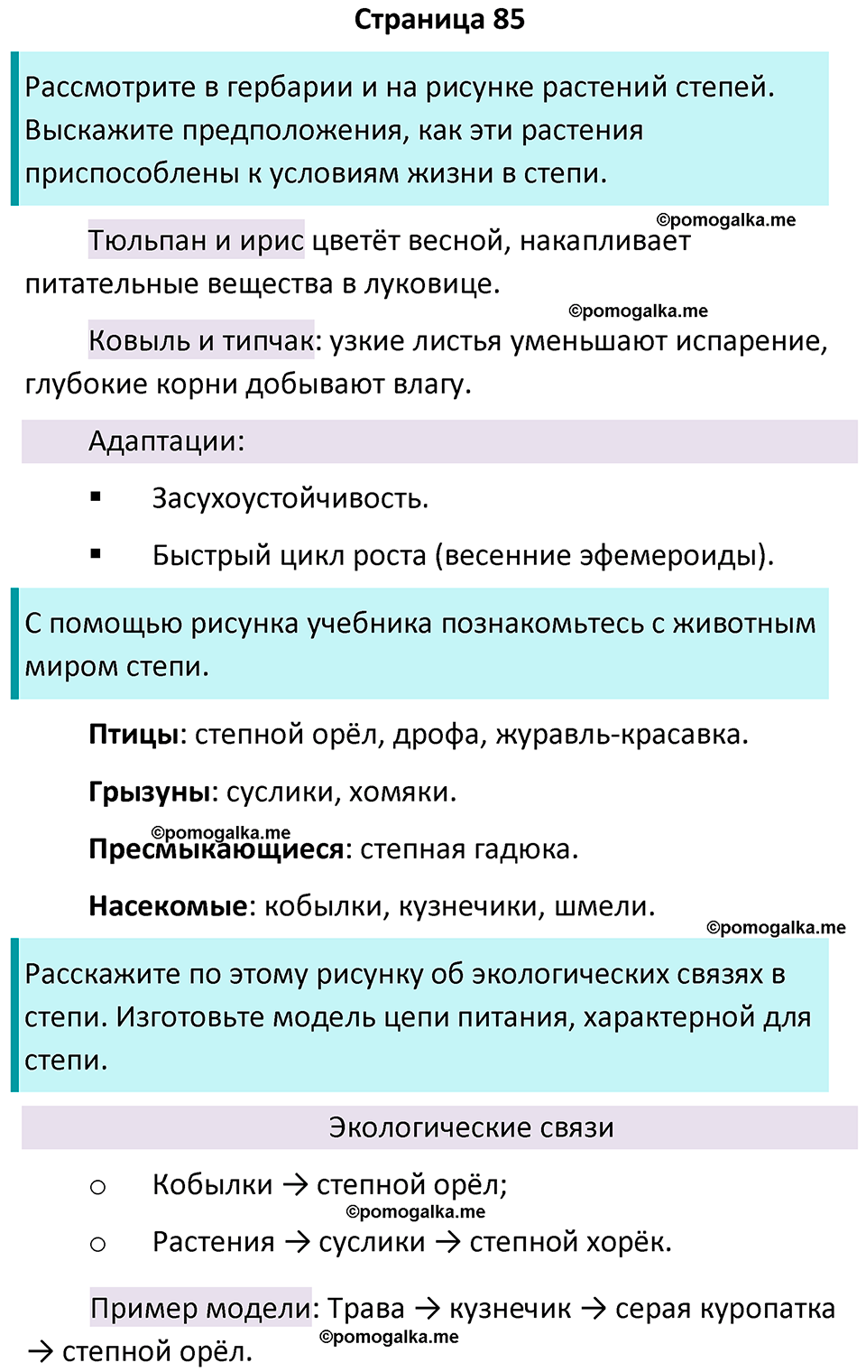 часть 1 страница 85 окружающий мир 4 класс Плешаков, Крючкова учебник 2025 год