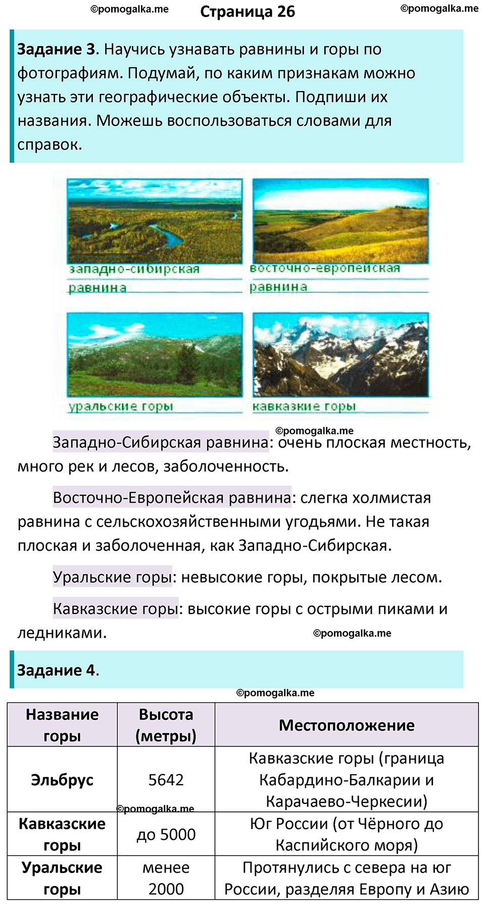часть 1 страница 26 окружающий мир 4 класс Плешаков рабочая тетрадь 2024 год