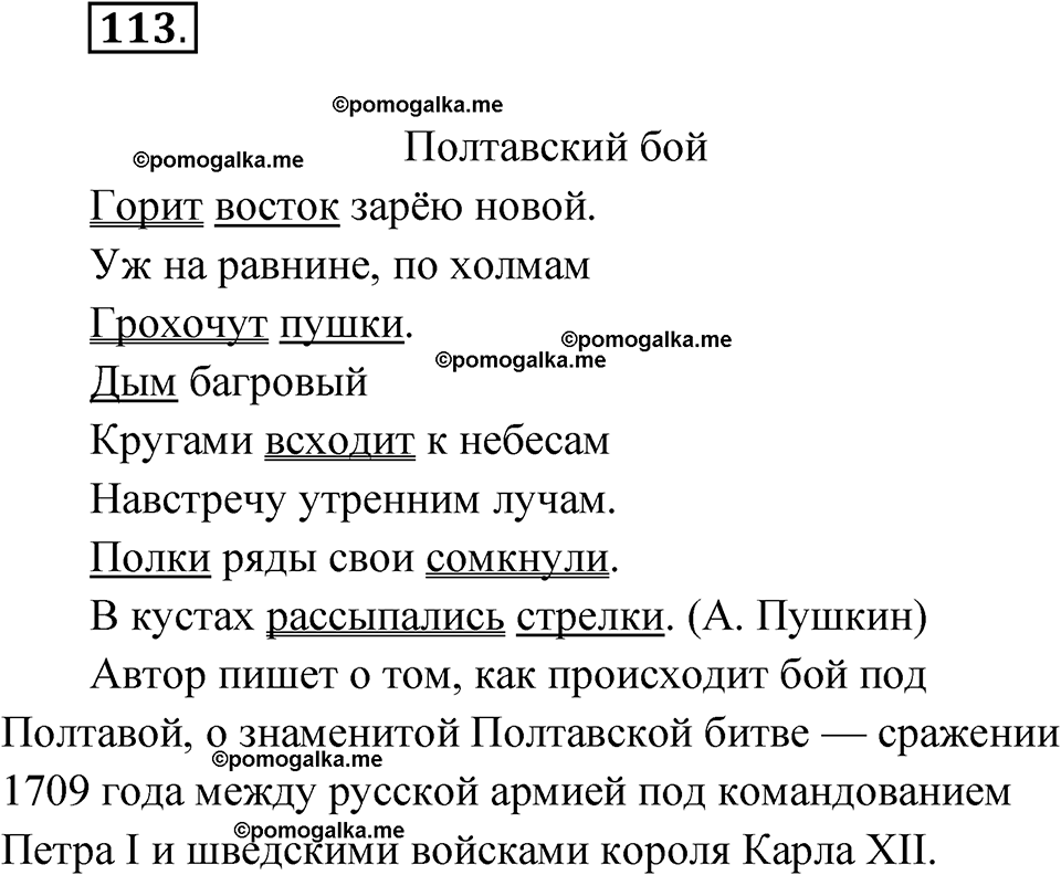 часть 1 страница 63 упражнение 113 русский язык 4 класс Рамзаева 2025