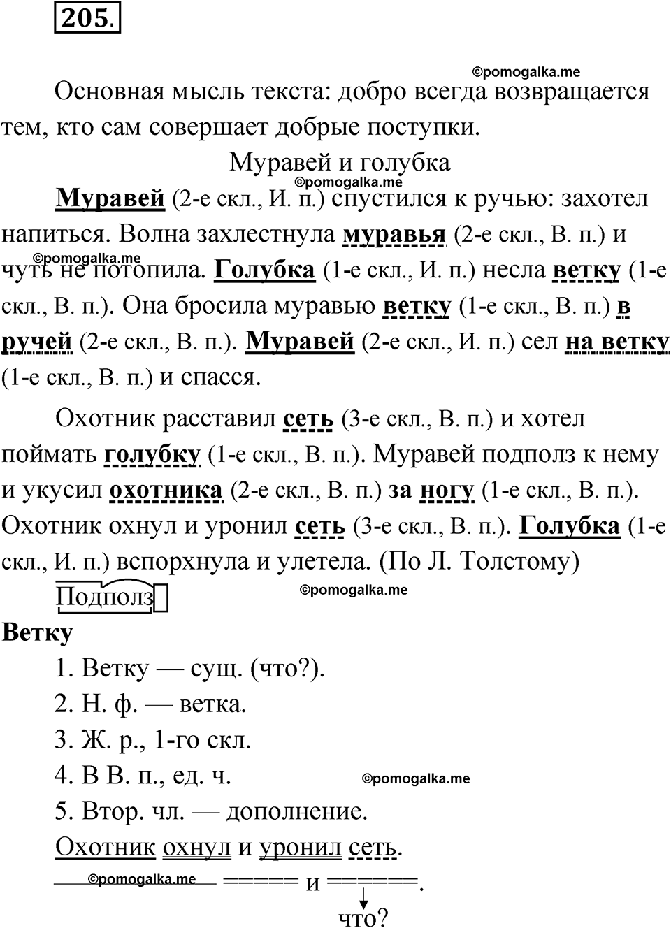 часть 1 страница 107 упражнение 205 русский язык 4 класс Рамзаева 2025