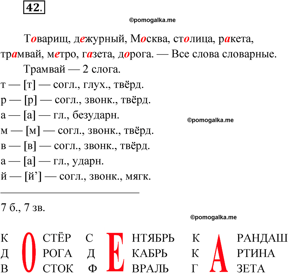 часть 1 страница 24 упражнение 42 русский язык 4 класс Рамзаева 2025