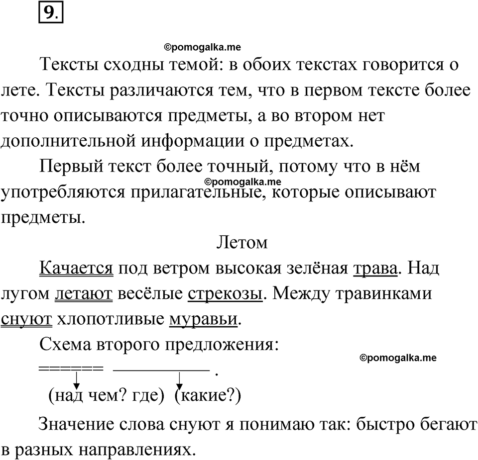 часть 1 страница 8 упражнение 9 русский язык 4 класс Рамзаева 2025