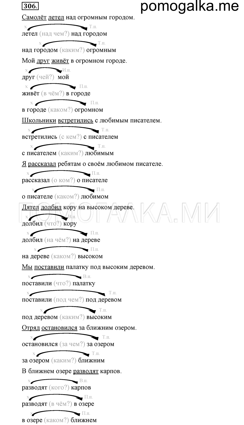 часть 2 страница 15 упражнение №306 русский язык 4 класс Рамзаева 2019