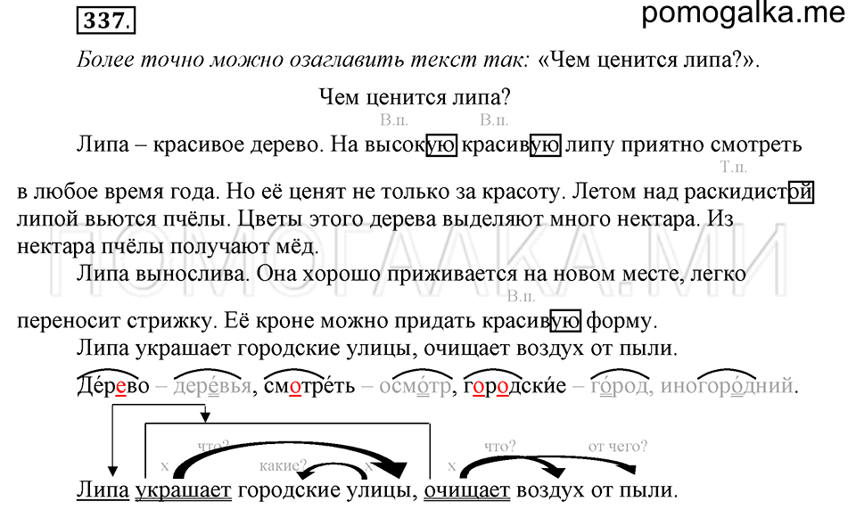 часть 2 страница 30 упражнение №337 русский язык 4 класс Рамзаева 2019
