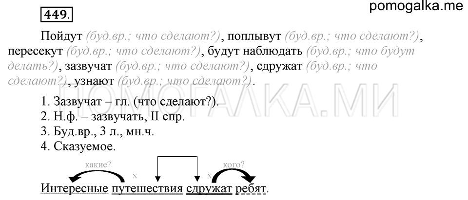 часть 2 страница 86 упражнение №449 русский язык 4 класс Рамзаева 2019