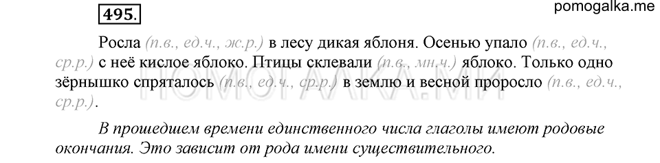 часть 2 страница 107 упражнение №495 русский язык 4 класс Рамзаева 2019