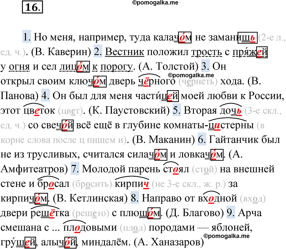 Упражнение 16 - ГДЗ по русскому языку 5 класс Бондаренко 2 часть рабочая  тетрадь