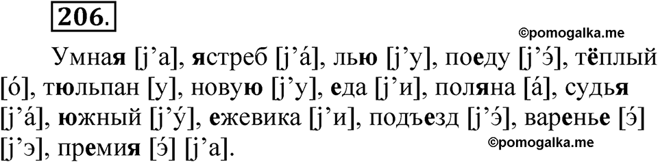 страница 166 упражнение 206 русский язык 5 класс Быстрова, Кибирева 1 часть 2021 год