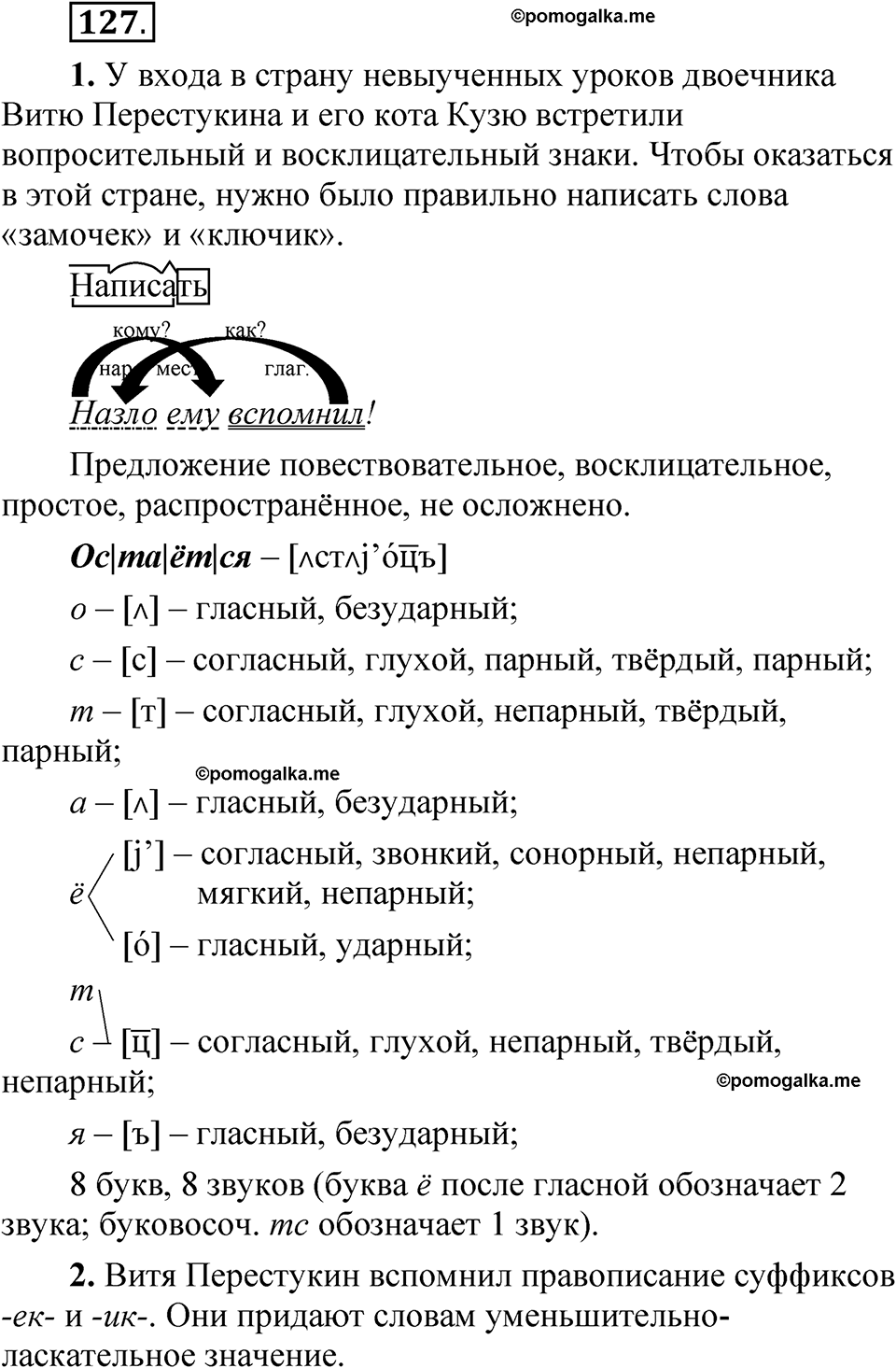 страница 86 упражнение 127 русский язык 5 класс Быстрова, Кибирева 2 часть 2021 год