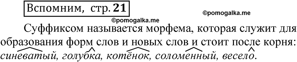 страница 21 Вспомним русский язык 5 класс Быстрова, Кибирева 2 часть 2021 год