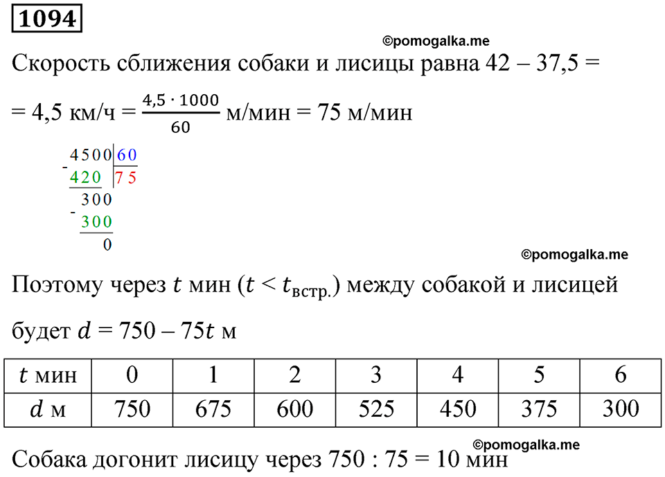 часть 2 страница 227 номер 1094 математика 5 класс Дорофеев, Петерсон учебник 2024