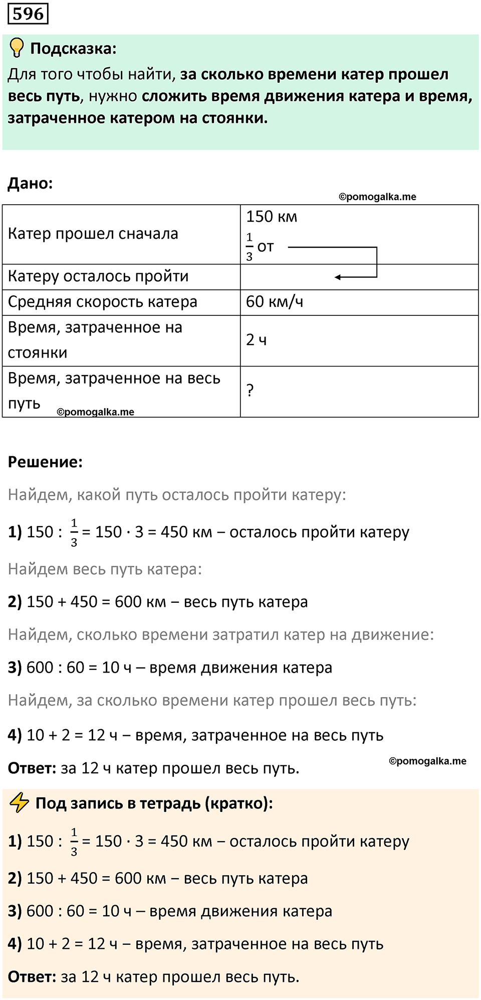 часть 2 страница 128 номер 596 математика 5 класс Дорофеев, Петерсон учебник 2024