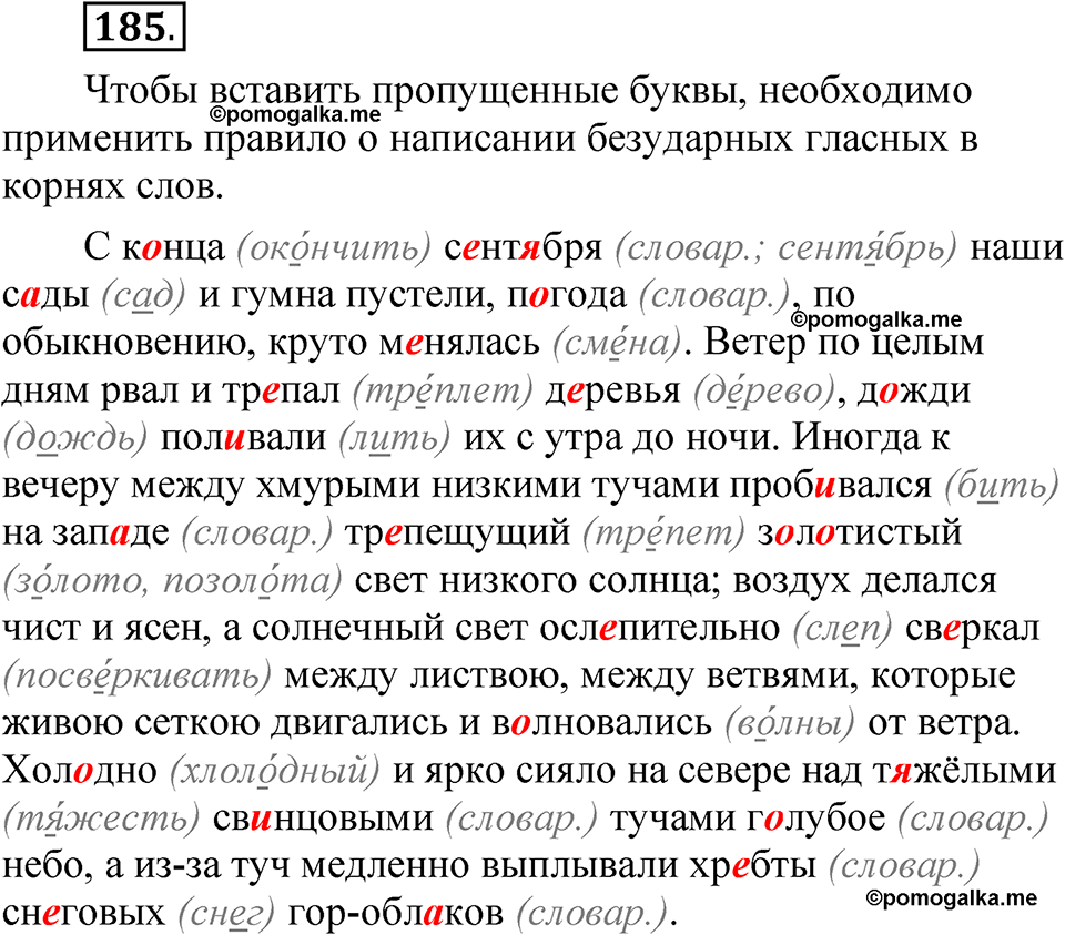часть 1 страница 96 упражнение 185 русский язык 5 класс Рыбченкова учебник 2023 год