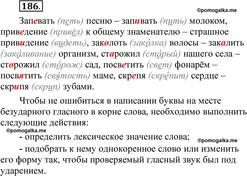 часть 1 страница 96 упражнение 186 русский язык 5 класс Рыбченкова учебник 2023 год