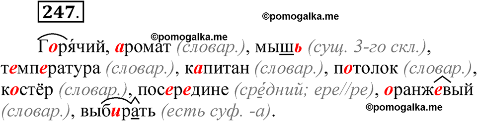 часть 1 страница 122 упражнение 247 русский язык 5 класс Рыбченкова учебник 2023 год