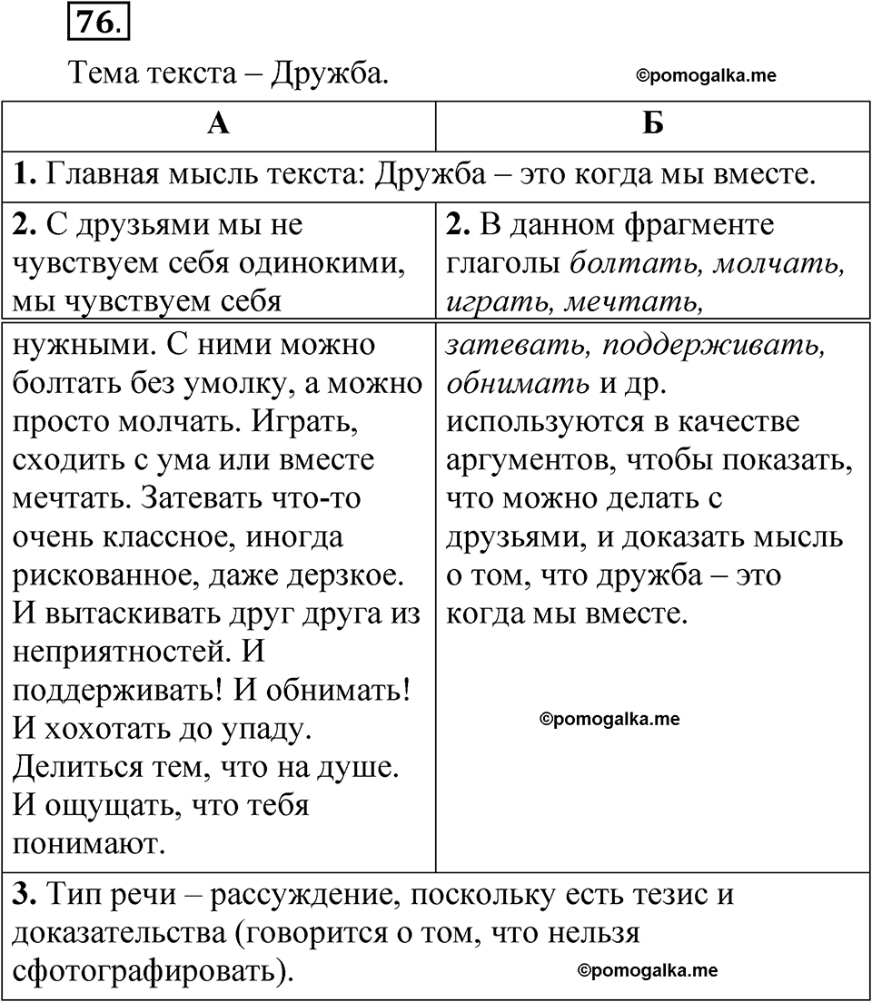 часть 1 страница 49 упражнение 76 русский язык 5 класс Рыбченкова учебник 2023 год