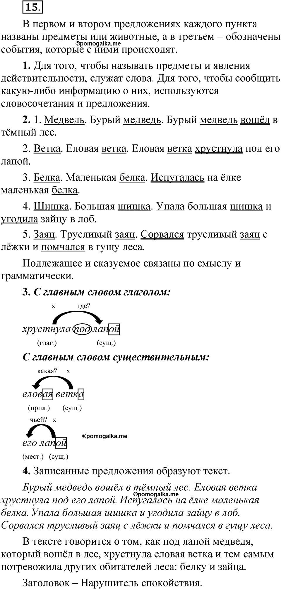 часть 2 страница 11 упражнение 15 русский язык 5 класс Рыбченкова учебник 2023 год