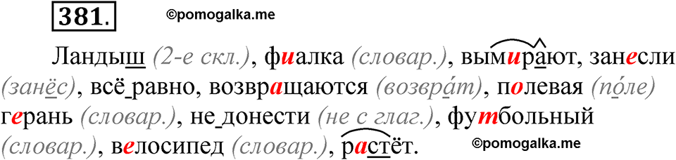 часть 2 страница 163 упражнение 381 русский язык 5 класс Рыбченкова учебник 2023 год