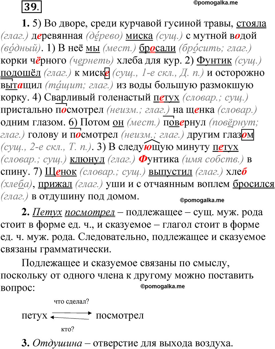 часть 2 страница 23 упражнение 39 русский язык 5 класс Рыбченкова учебник 2023 год