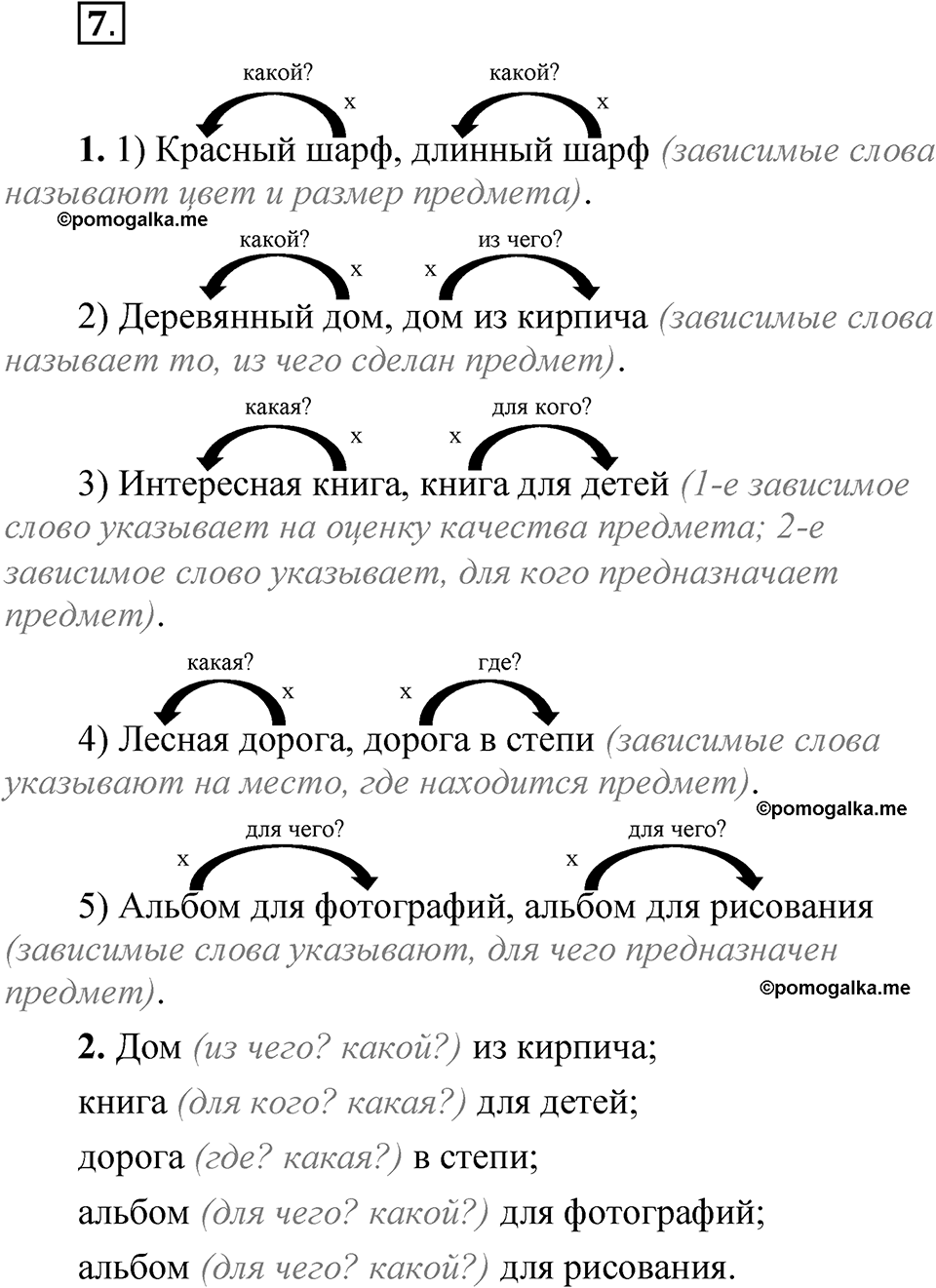 часть 2 страница 6 упражнение 7 русский язык 5 класс Рыбченкова учебник 2023 год