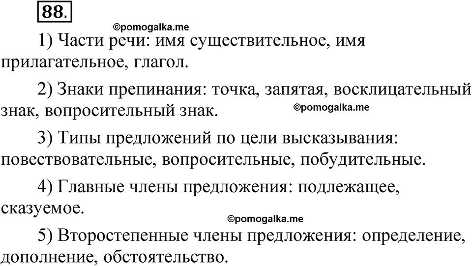 часть 2 страница 46 упражнение 88 русский язык 5 класс Рыбченкова учебник 2023 год