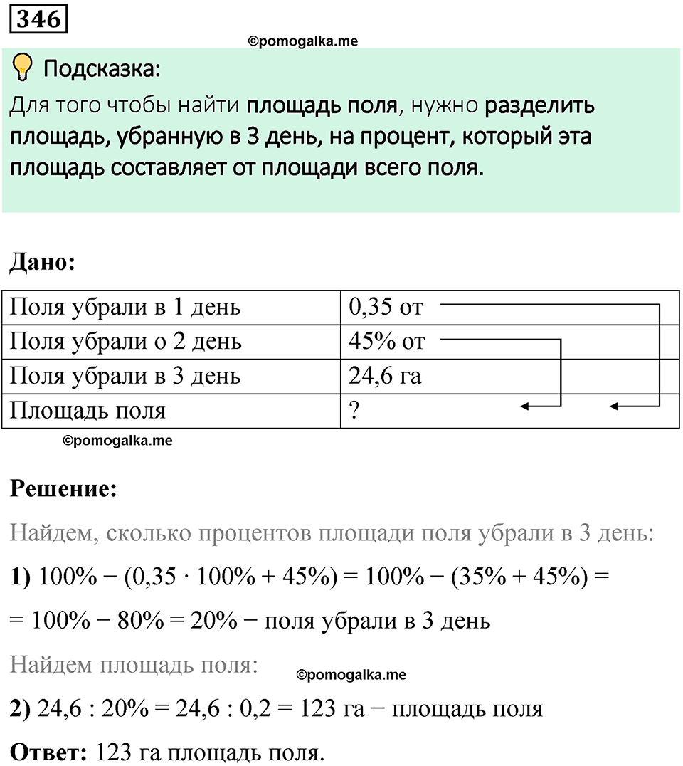 вариант 2 задача / упр. 346 математика 6 класс Чесноков дидактические материалы 2022 год