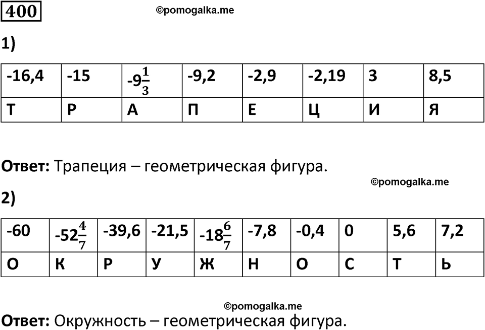 страница 90 часть 2 номер 400 математика 6 класс Дорофеев, Петерсон учебник 2024