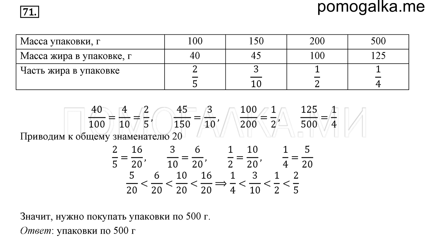 страница 21 номер 71 математика 6 класс Дорофеев 2021