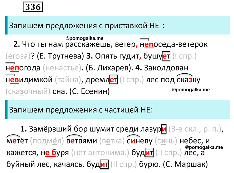 разбор упражнения №336 русский язык 6 класс Баранов, Ладыженская, Тростенцова 2020 год