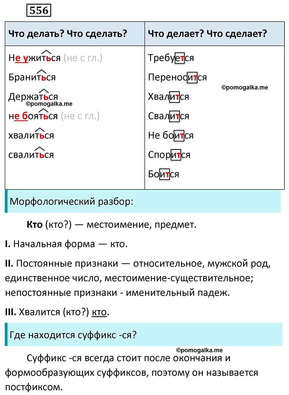 Русский язык 6 класс упражнение 556