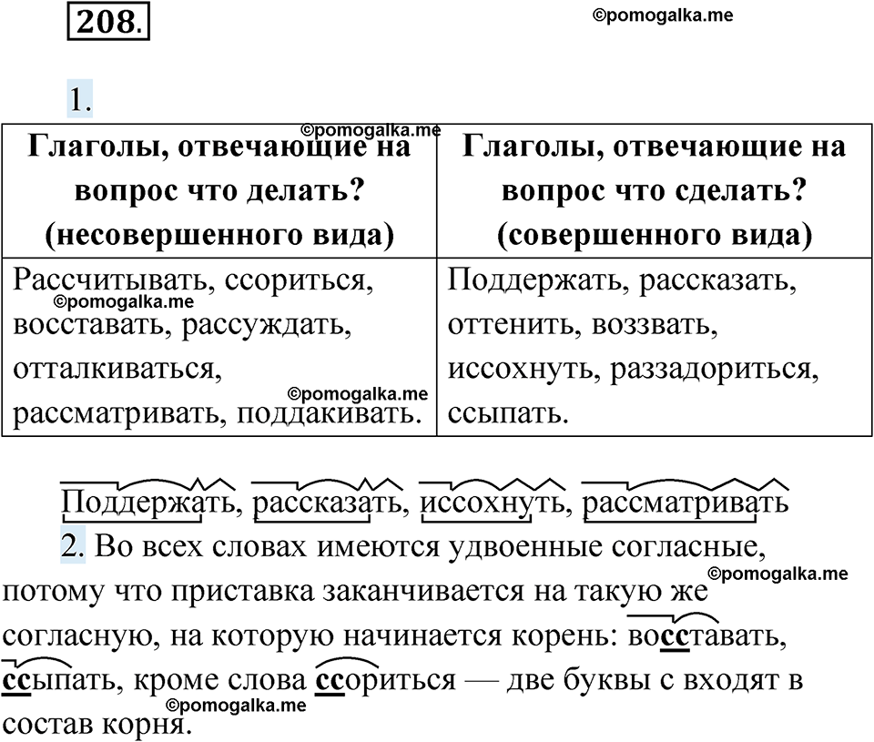 страница 82 упражнение 208 русский язык 6 класс Лидман-Орлова 2022 год